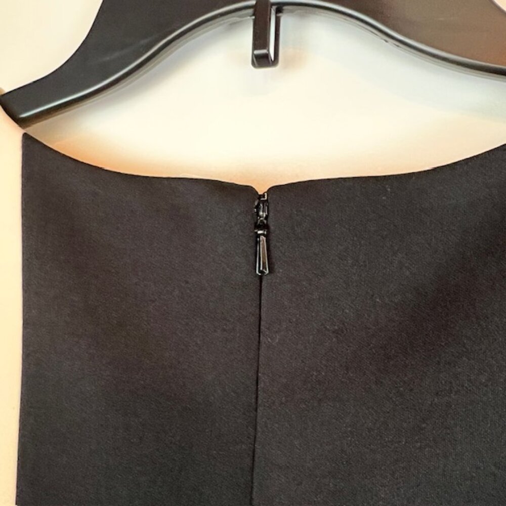 Maggy London Petites Colorblock Sheath Dress 10P Black Ivory Blue Sleeveless Wor - Picture 5 of 6